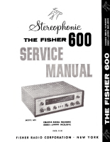 Fisher 600 - Service Manual 